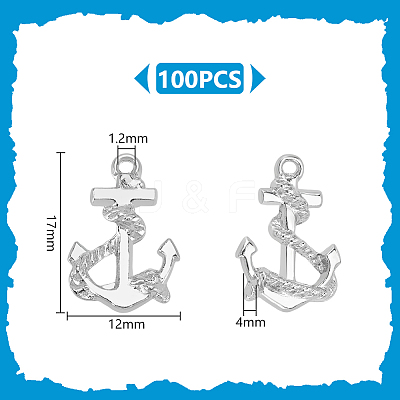 100Pcs Alloy Pendants FIND-UN0016-78-1