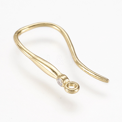 Brass Earring Hooks KK-L152-22G-1