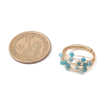 Natural Gemstone Finger Rings RJEW-TA00221-1
