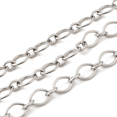 304 Stainless Steel Oval Link Chains CHS-C018-02A-P-1