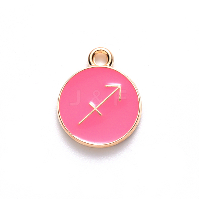 Alloy Enamel Pendants X-ENAM-S124-01A-03F-1