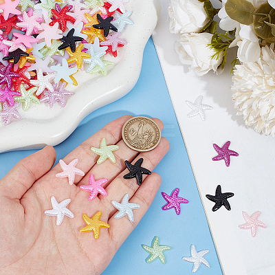 144Pcs 12 Colors Opaque Resin Sea Animals Cabochons CRES-SC0002-80-1
