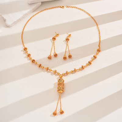 Alloy Geometric Vintage Fringe Necklace & Earrings Set for Women Banquet Engagement UF6584-1