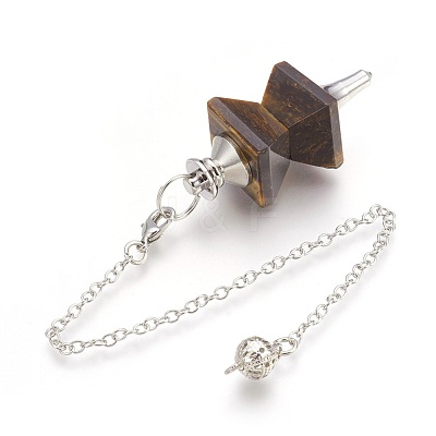 Natural Gemstone Dowsing Pendulums KK-F756-09-1