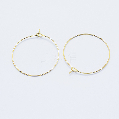 Long-Lasting Plated Brass Hoop Earrings Findings KK-K204-179G-NF-1