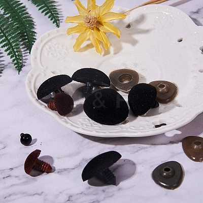 Flocky Plastic Cabochons for DIY Scrapbooking Crafts DIY-PH0074-77-1