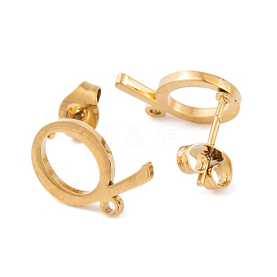 Ion Plating(IP) 304 Stainless Steel Stud Earrings FIND-Q103-01Q-G-1