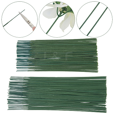 100Pcs 2 Styles Iron Stalk Flower Rod AJEW-SP0003-74-1