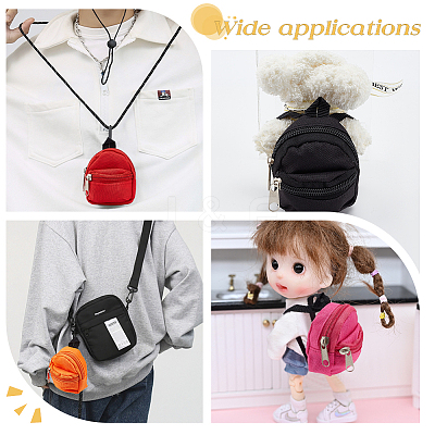 6Pcs 6 Style Casual Mini Cloth Doll Backpack AJEW-PH0004-15-1