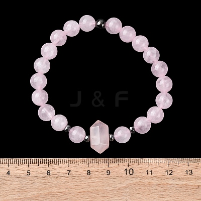 Natural Mixed Gemstone Beaded Stretch Bracelet for Women BJEW-A145-01-1