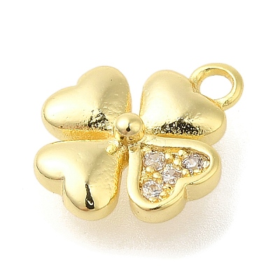 Rack Plating Brass Micro Pave Cubic Zirconia Charms KK-S396-65G-1
