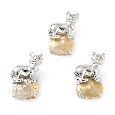 Shell Pendants KK-C232-01D-P-RS-1