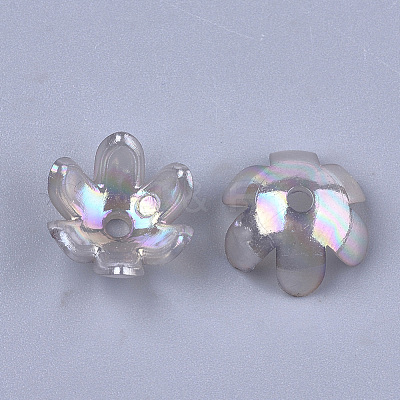 Transparent Acrylic Bead Caps TACR-T007-07-1
