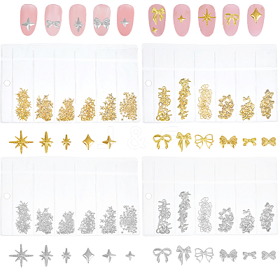 4 Bags 4 Styles Brass Cabochons MRMJ-OC0004-04-1