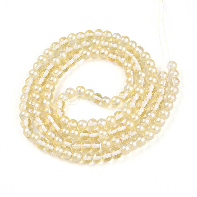 Baking Paint Transparent Glass Beads Strands DGLA-N011-6mm-02-1