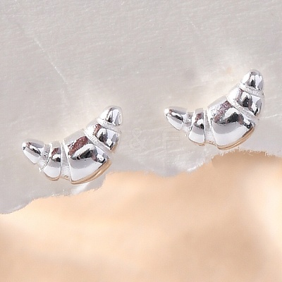 925 Sterling Silver Stud Earrings EJEW-R015-03S-1