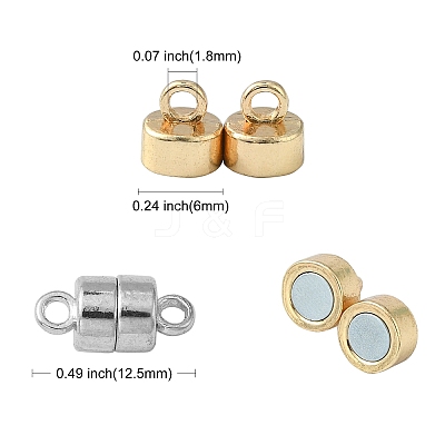 20 Sets 2 Colors Alloy Magnetic Clasps PALLOY-CJ0002-43-1