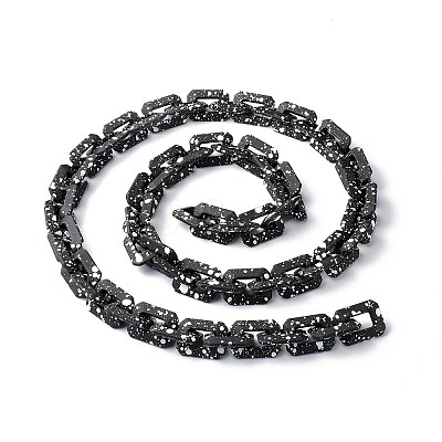 Spray Painted CCB Plastic Curb Chains & Cable Chains AJEW-JB01046-1