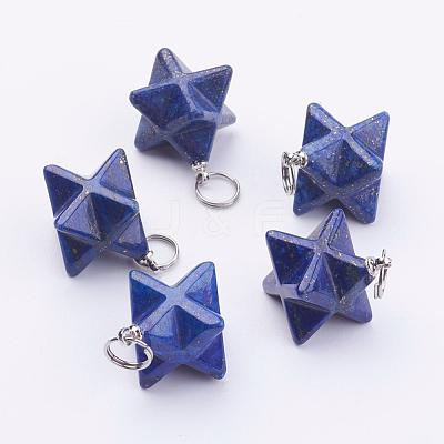 Natural Lapis Lazuli Pendants G-E398-01A-1