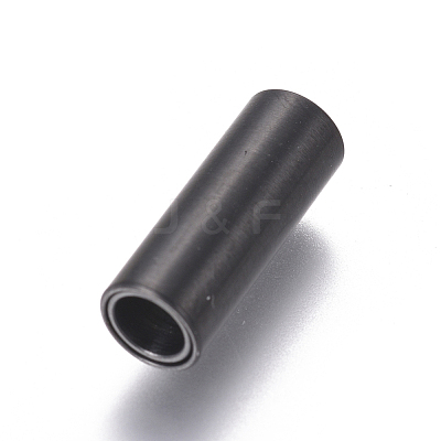 304 Stainless Steel Magnetic Clasps with Glue-in Ends STAS-G203-12MB-B-1