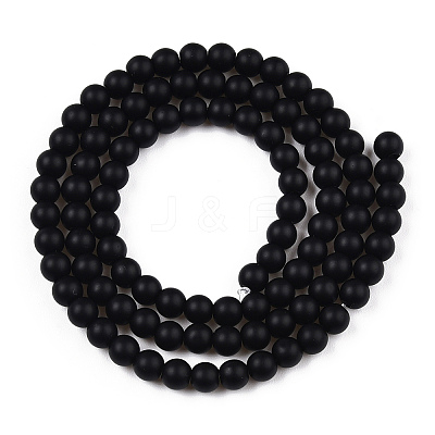 Opaque Glass Beads Strands GLAA-T032-P4mm-MD01-1