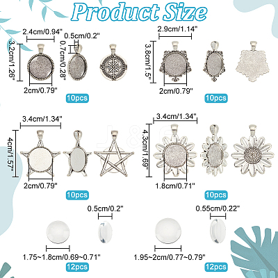 DIY Blank Dome Geometric Pendant Making Kit DIY-NB0007-92-1