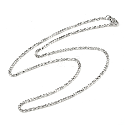 Tarnish Resistant Women's 304 Stainless Steel Twisted Chain Necklaces STAS-O037-58P-1