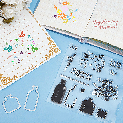 1Pc Clear Silicone Stamps DIY-CP0009-57-1