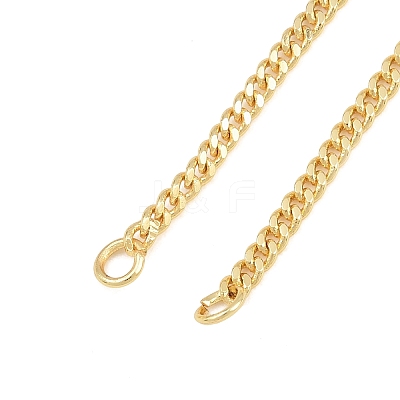 Brass Curb Chain Bracelet Making KK-CBADBBF-05G-1