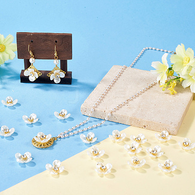 80Pcs Resin Bead Caps KY-TADJ0001-11-1