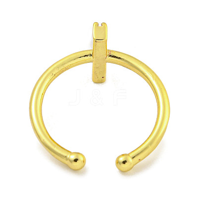 Rack Plating Brass Open Cuff Rings for Women RJEW-F162-01G-I-1