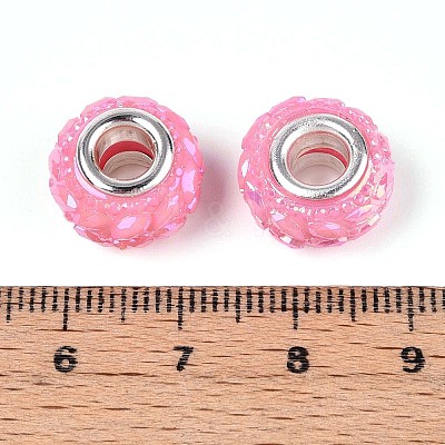Opaque Resin European Beads RESI-T057-29K-1