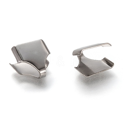 Tarnish Resistant 304 Stainless Steel Folding Crimp Ends X-STAS-G122-09P-C04-1