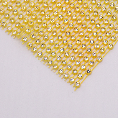 Plastic Elasticity Rhinestone Net KY-WH0020-86I-1