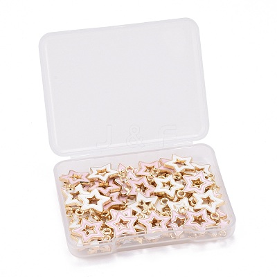 80Pcs 4 Styles Alloy Enamel Pendants ENAM-LS0001-27LG-1