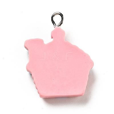 Christmas Opaque Resin Pendants X-RESI-G043-B01-1