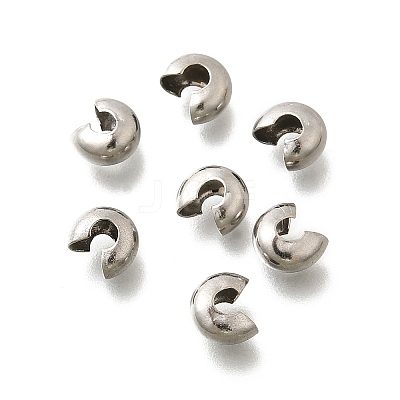 304 Stainless Steel Crimp Beads Covers STAS-P239-34P-05-1