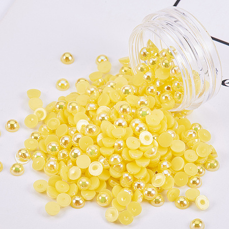 ABS Plastic Imitation Pearl Cabochons MRMJ-T021-4mm-11-1