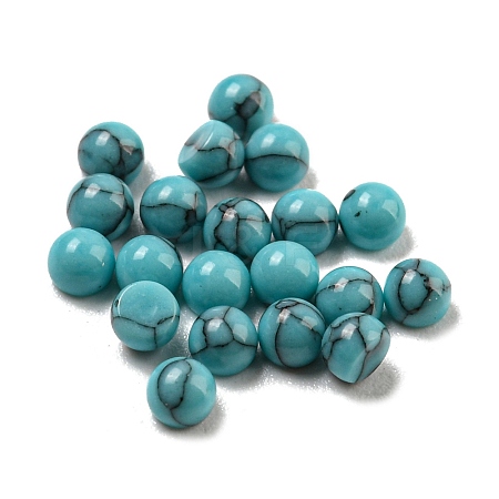 Dyed Handmade Synthetic Turquoise Cabochons G-B070-19B-1