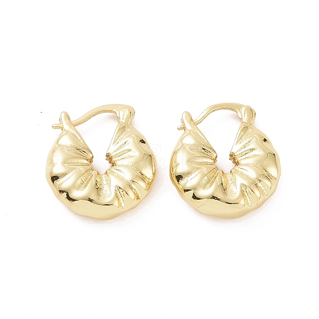 Brass Thick Hoop Earrings for Women EJEW-F303-11G-1