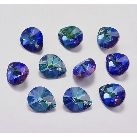 Faceted K9 Glass Rhinestone Charms RGLA-F053-C-001BB-1