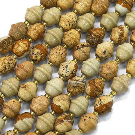 Natural Picture Jasper Beads Strands G-K389-D28-01-1