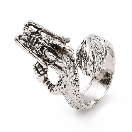 Dragon Wide Band Rings for Men RJEW-F126-08AS-1