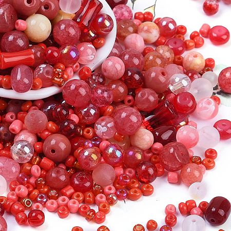 DIY Lampwork Beads & Glass Seed Beds Jewelry Making Findings Kits SEED-K010-01E-1