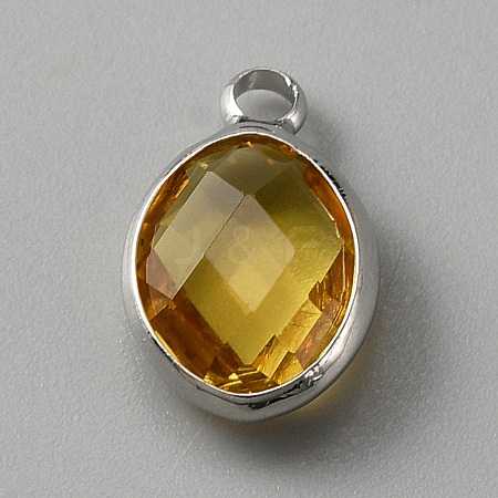 Faceted Glass Pendants KK-WH0046-59P-11-1