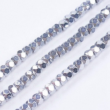 Electroplate Non-Magnetic Synthetic Hematite Beads Strands G-F562-S03-1