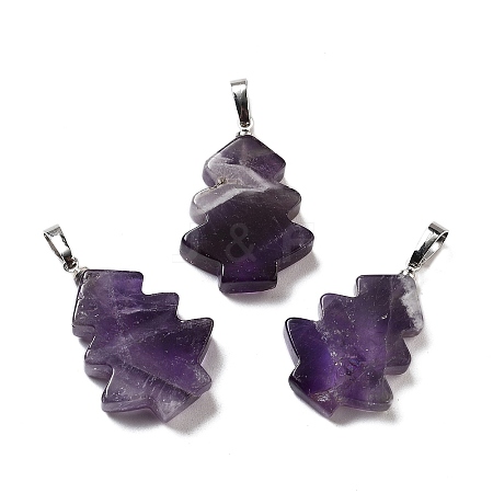 Natural Amethyst Pendants G-A203-01I-P-1