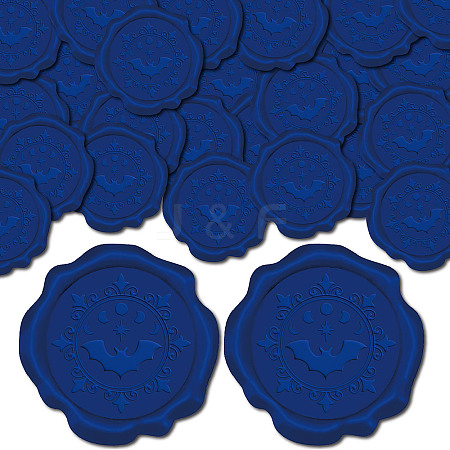 CRASPIRE 50Pcs Adhesive Wax Seal Stickers DIY-CP0009-70A-1