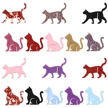 32Pcs 16 Styles Acrylic Wine Glass Charms AJEW-CJ0001-68-1