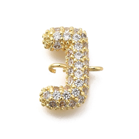 Brass Micro Pave Cubic Zirconia Links KK-I717-04J-1